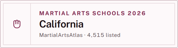 Listed on MartialArtsAtlas